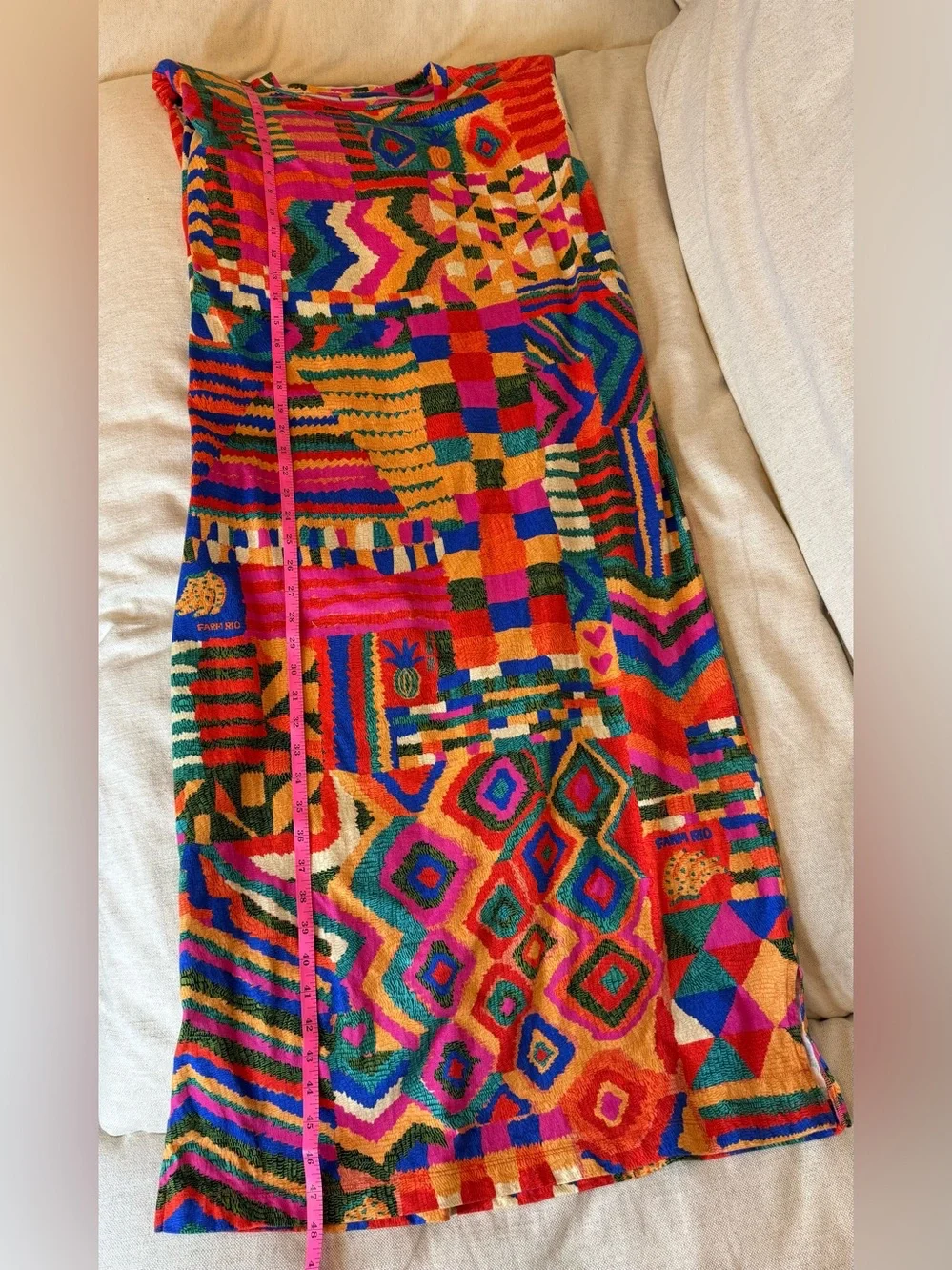 FARM Rio Summer Patches T Shirt Dress, size Medium. - Picture 6 of 13